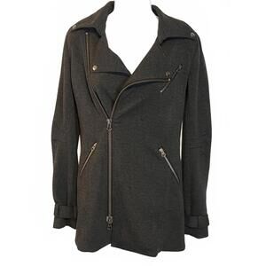 Edgy Minimalist-We The Free Charcoal ,Moto Sweater Jacket  Size 4